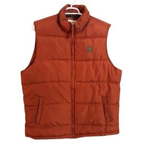 Field & Stream Puffer Vest Orange Original Outfitter XL